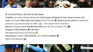 Who will start at corner for Chargers