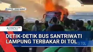 Update Tol Japek: Bus Santriwati Lampung Habis Dilalap Api