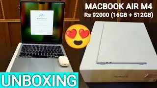😍MacBook Air M4 Unboxing | Sky Blue 16 GB+512 GB In 92k | Apple Student Discount🔥