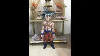Como hacer cabello a piñata de Goku