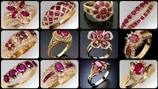 Beautiful Ruby stone ring design//gold Ruby ring designs 2025// engagement ruby ring design