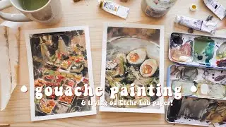 my best gouache paintings so far!🌷| paint with me