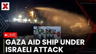 Israel Attacks Gaza Flotilla LIVE: Israeli Navy Sprays Gaza Aid Flotilla Vessel | NewsX World