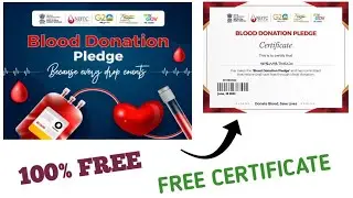 BLOOD DONATION PLEDGE | FREE CERTIFICATE 🔥 | @HeyrambTandonOfficial
