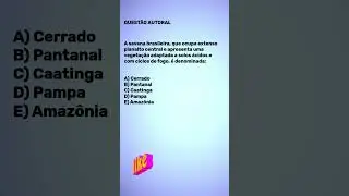 QUEST&Otilde;ES SOBRE BIOMAS - GEOGRAFIA Concurso IBGE 2025 -