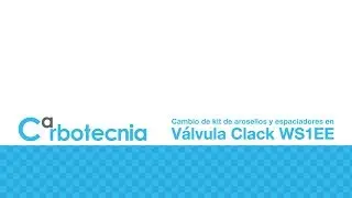 Cambio de Kit de Arosellos y Espaciadores Válvula Clack WS1EE