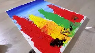 Autumn palette knife painting