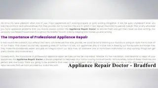 Best Appliance Repair Bradford ON | Appliance Repair Doctor