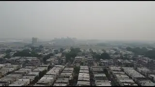 Extreme Weather! Smoke filled skies of South Philly - Philadelphia Smokey Day from Canadian Fires