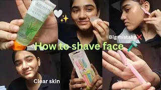 How I shaved my face🪒✨ watch this before shaving 🤍 | honest review || TN22 | tuba naaz