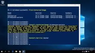 Installing Docker on Windows Server 2016