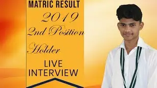 Position Holder 2019 - Lahore Board 2nd Position Holder, Matric Position holders 2019