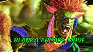 Street Fighter 6 Blanka Arcade Mode (Hard Difficulty, 12 Stages)