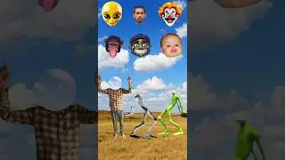 dancing green,blue alien &Me Correct Head Matching #shorts