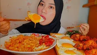MUKBANG TELOR CEPLOK SAMBAL TERASI + AYAM GORENG