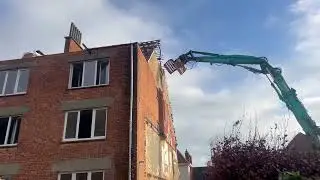 Satisfying Excavator Demolition | Modern Home Taken Down Step by Step (Full Video)