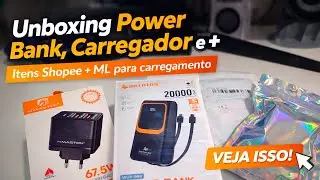 Comprei acessórios de carregamento na Shopee e ML | Unboxing completo