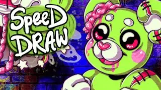 Zomb Bear - SPILL YOUR GUTS! YCH // SPEEDRAW🩸🐻🧟&zwj;♂️ [ART-TRADE]