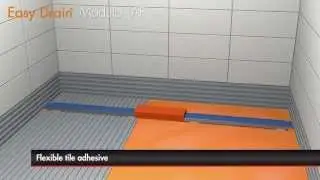 Modulo TAF linear shower drains - Installation with standard clamp drain - Easy Drain USA