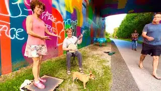 German folksinger and american buckdancer perform original song in Atlanta!