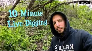 10 Minute Live Digging - Metal Detecting - Treasure Hunting - STILLFIN