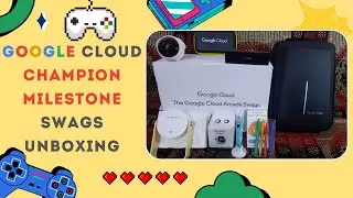 Google Cloud Arcade Swags Unboxing 🤩 ● Champion Milestone Swags Jan-Jul 2024  ● Arcade Swags #swags