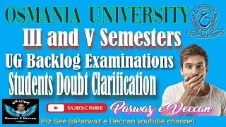 OU UG Backlog Examinations related information