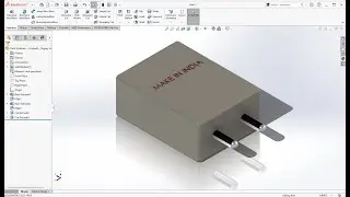 Creating a Charger Adapter 3D Model in SolidWorks 🔌🔥 | Product Design Tutorial