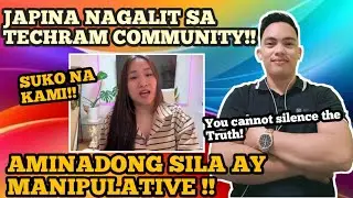 JAPINA NAGALIT SA TECHRAM COMMUNITY! NAHIHIRAPAN NA SA PAG TATAKIP NG KASINUNGALINGAN! @Brotherjose