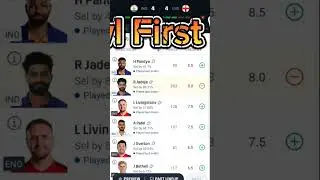 IND VS ENG ODI SERIES DREAM PREDICTION #youtubeshorts #cricketseries #fantasydreamteam #viralfeeds