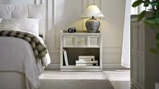 SICOTAS Helio 26Inch Width Nightstands with Drawer - Grey White Oak