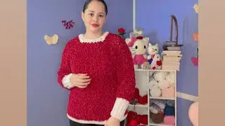  Su&eacute;ter tejido a crochet paso a paso | F&aacute;cil y abrigador 🧶 #mauracrochet  #crochet  #tutorial 