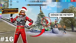 Actuando RARO en FREE FIRE #16 (soy Santa) 😂
