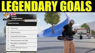 Skate 4 - legendary goals | how to nose slide or tail slide the ledge | manual between the trees