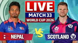 🔴 Live NEP Vs SCO T20 WC Match | Cricket Match Today | NEP vs SCO 33th T20 2nd innings #livescore