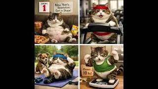 Fat cat gets in shape ! 😼