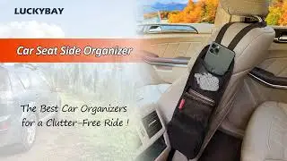 Luckybay Car Seat Side Organizer 🚗 Hanging Storage Bag | Mesh Pocket Holder (Cars, SUV, Truck)