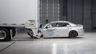 Strick semitrailer underride guard test - IIHS TOUGHGUARD winner