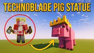Technoblade Pig Statue! (Minecraft Build Tutorial)