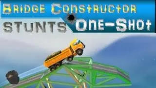 Bridge Constructor Stunts One-Shot - A Crash Course In Truck Flight!