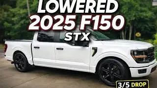 Lowered 2025 F150 STX &mdash; IHC 3/5 Drop, 22x9.5 Rims & 305/45R22 Tires! bi