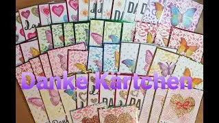 Bastel Update / Craft Update / 100 Danke K&auml;rtchen / Mini Karten / Stickers / Creative ID / Stencils