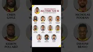 Dwayne Bravo picks his all-time T20 XI. Do you agree with his selection?  #trending​ #shorts​