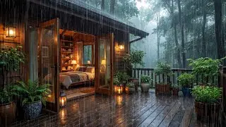 Heavy Rain at a Secluded Cabin Retreat 🌧️ | Cozy Sleep Ambience