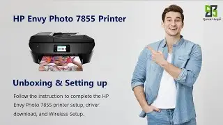 HP Envy photo 7855 printer setup | Unbox HP Envy photo 7855 printer | Wi-Fi setup