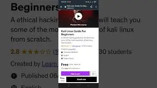 FREE COUPON | UDEMY COURCE | ethical hacking kali linux
