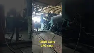 Cooking Gas Tank Making - 1,000 liters LPG capacity #welding #pinoyabroad #ofw#viralshorts