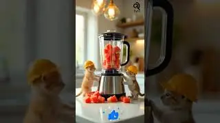 বাচ্চা বিড়াল দুটির যা হওয়ার তাই হয়েছে। #quickbyte #cat #mixture 😅