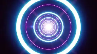 Pulsing circle neon flare lights for sound equalizer visual art background loop 4k