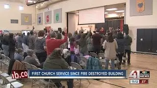 Congregation comes together after church fire